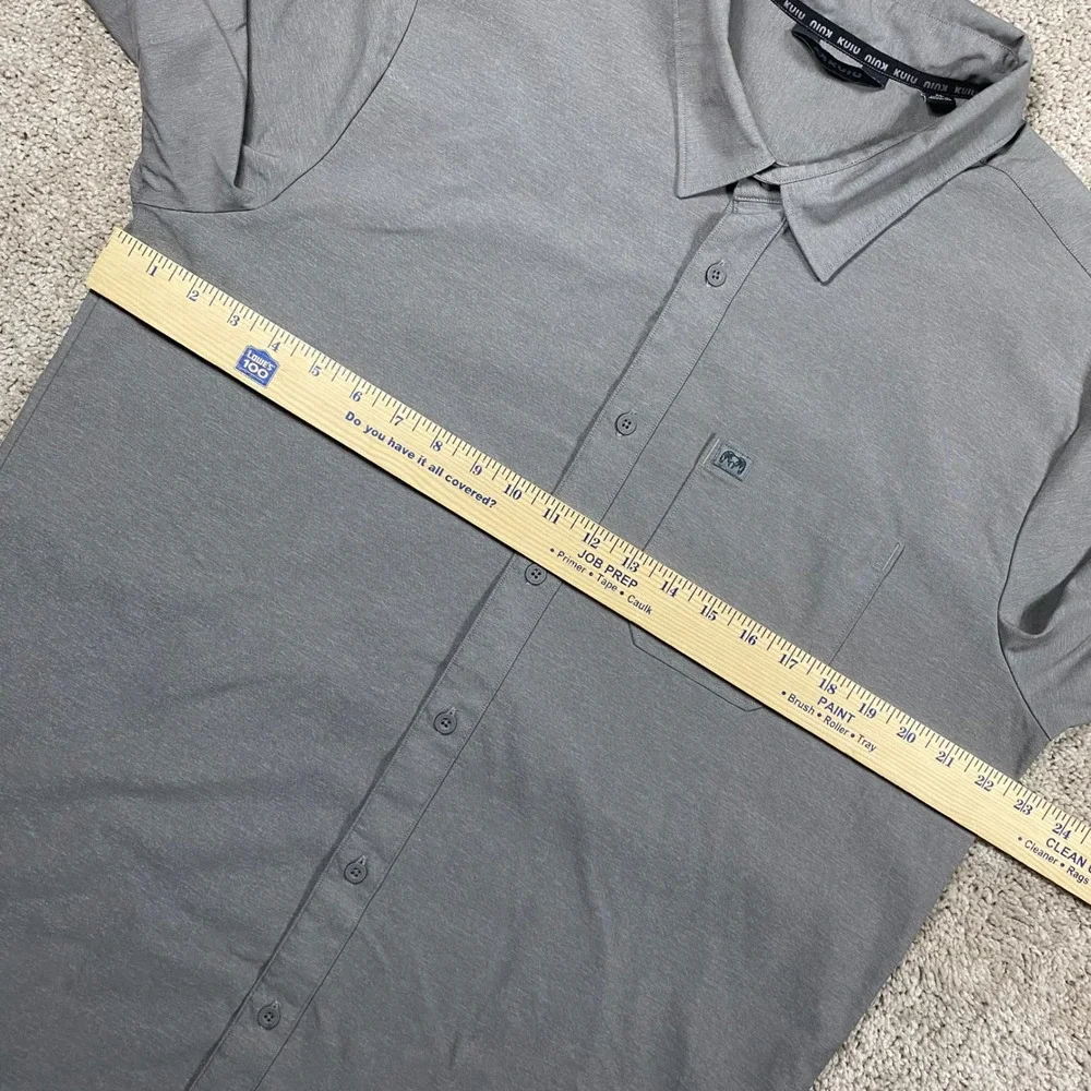 KUIU Mens XL Gray Short Sleeve Performance Button Down Tactical Shirt Outdoor - Picture 5 of 8